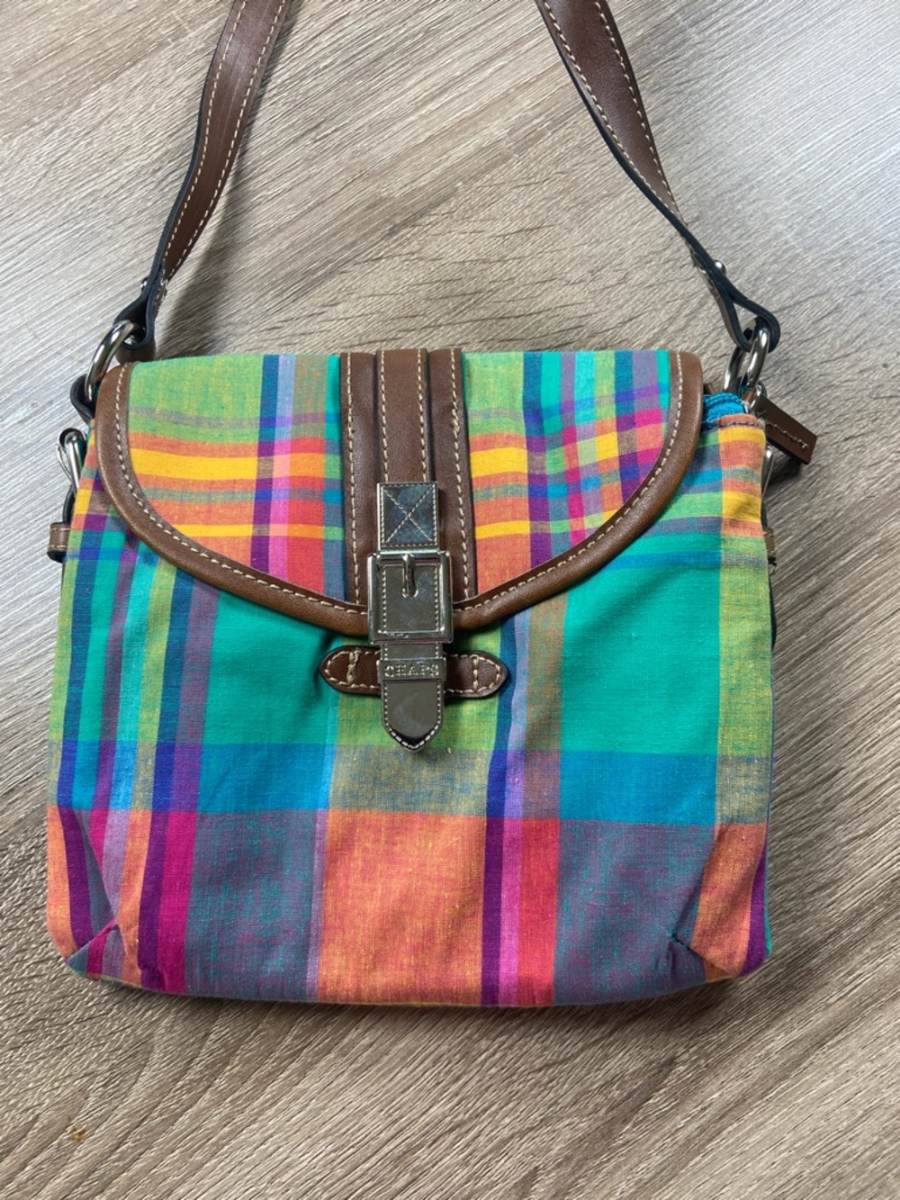 Multicolor Plaid Crossbody Bag - Picture 1 of 5